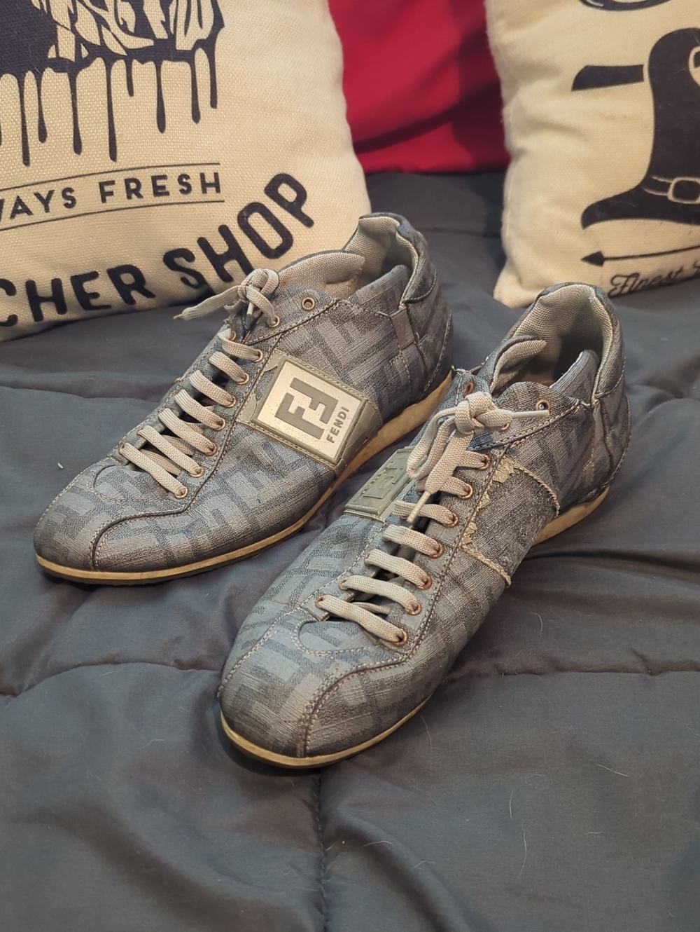 Authentic Fendi Zucca Sneakers Size 9‎